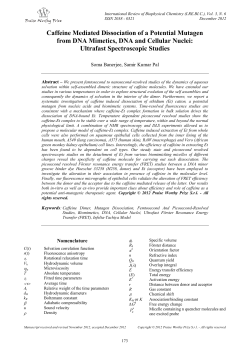 Caffeine Mediated Dissociation of a Potential Mutagen from DNA
