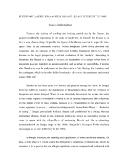 REVIEVVING FLANERIE:jlBANANi%NDA DAS AND URBAN