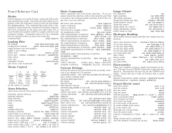 Pymol Reference Card