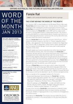 Fonzie flat - Australian National Dictionary Centre