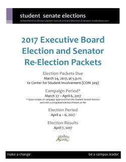 Student Senate Election Packets