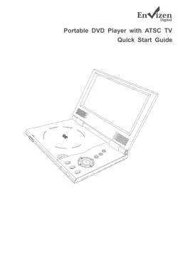 Quick Start Guide Portable DVD Player with ATSC TV