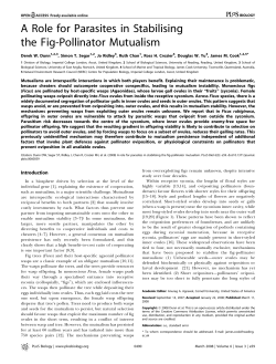 A Role for Parasites in Stabilising the Fig