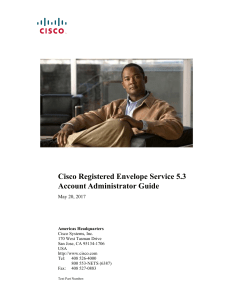 Cisco Registered Envelope Service 5.3 Account