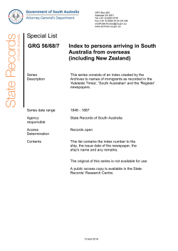 GRG 56/68/7 Key to newspaper index 1846