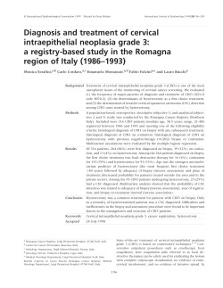 Diagnosis and treatment of cervical intraepithelial neoplasia grade 3