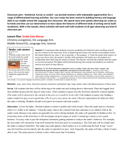Lesson Plan: Snake Eats Mouse Christina Livingstone, ESL