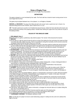 Rules of Rugby Fives - Rugby Fives Association