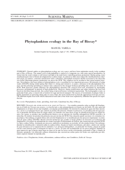 Phytoplankton ecology in the Bay of Biscay - ICM-CSIC