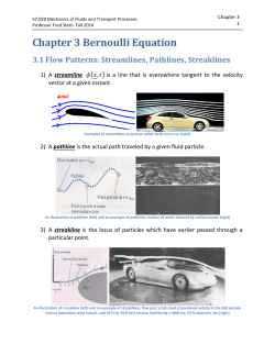 Chapter 3 Bernoulli Equation