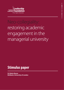 Neo-collegiality - BIROn - Birkbeck Institutional Research Online