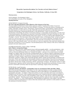 Beyond the Copernican Revolution: New