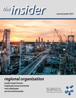the insider - Sasol North America
