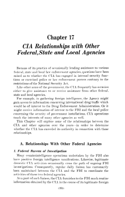 CIA Relationships with Other Federal, State and Local Agenci