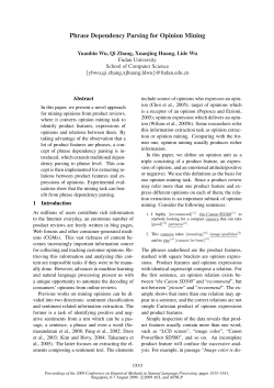Phrase Dependency Parsing for Opinion Mining