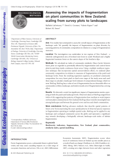 Assessing the impacts of fragmentation on plant communities in