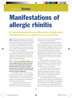 Manifestations of allergic rhinitis