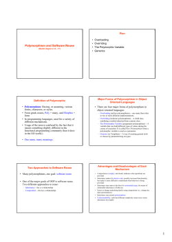 Polymorphism and Software Reuse