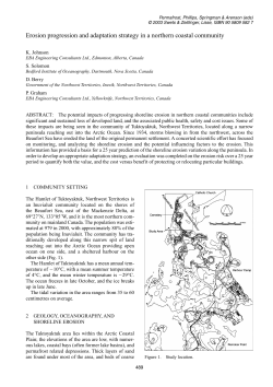 Erosion progression and adaptation strategy in a northern coastal