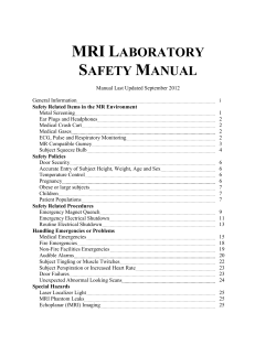 mri laboratory safety manual - Ahmanson