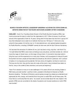 search for new artistic leadership underway as kevin fox steps down