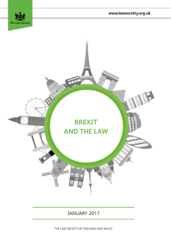 Brexit and the law