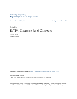 EdTPA: Discussion Based Classroom