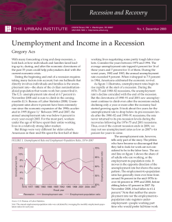 Unemployment and Income in a Recession