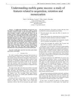 Understanding mobile game success: a study of features