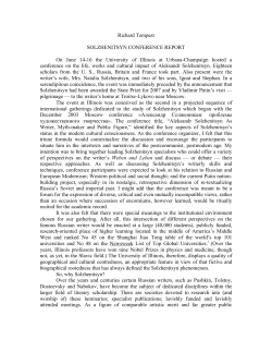 Aleksandr Solzhenitsyn as Writer, Myth