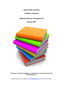 South Dublin Libraries Children`s Services Classroom Novels