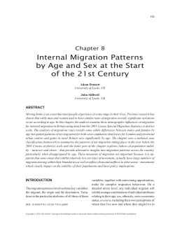 Internal Migration Patterns by Age and Sex at the Start of the 21st