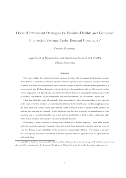 Optimal Investment Strategies for Product