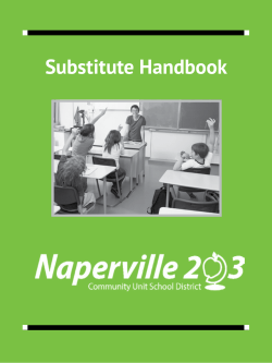 Substitute Handbook - Naperville Community Unit School District 203