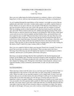 DOWSING FOR UNMARKED GRAVES