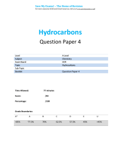 Hydrocarbons - SAVE MY EXAMS!