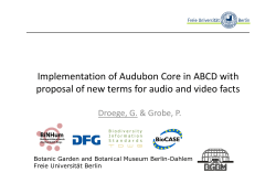 Implementation of Audubon Core in ABCD with proposal of new