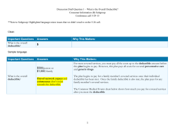 Discussion Draft Question 1 &ndash; What is the Overall