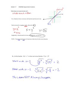 So...for the function f(x) = x3 we have an inverse function f1(x) = ∛x