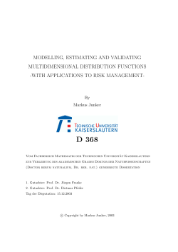 modelling, estimating and validating multidimensional