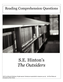 S.E. Hinton`s The Outsiders