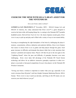 exercise the mind with sega`s brain assist for the