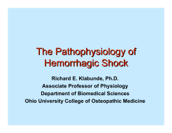 The Pathophysiology of Hemorrhagic Shock
