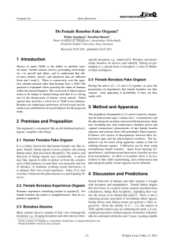 Do Female Bonobos Fake Orgasm? - Journal of Unsolved Questions