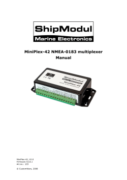 MiniPlex-42 NMEA-0183 multiplexer Manual