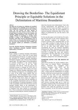Drawing the Borderline- The Equidistant Principle or Equitable