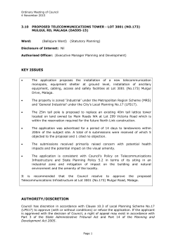 Proposed Telecommunications Tower - Lot 3001 (No