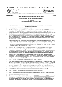 Agenda Item 10 CRD02 JOINT FAO/WHO FOOD STANDARDS