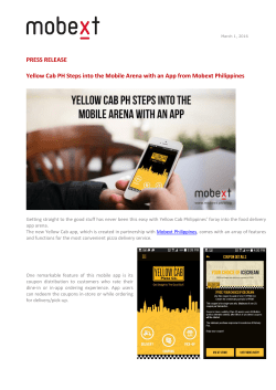 PRESS RELEASE Yellow Cab PH Steps into the Mobile Arena with