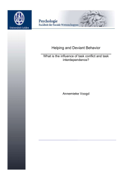 Helping and Deviant Behavior